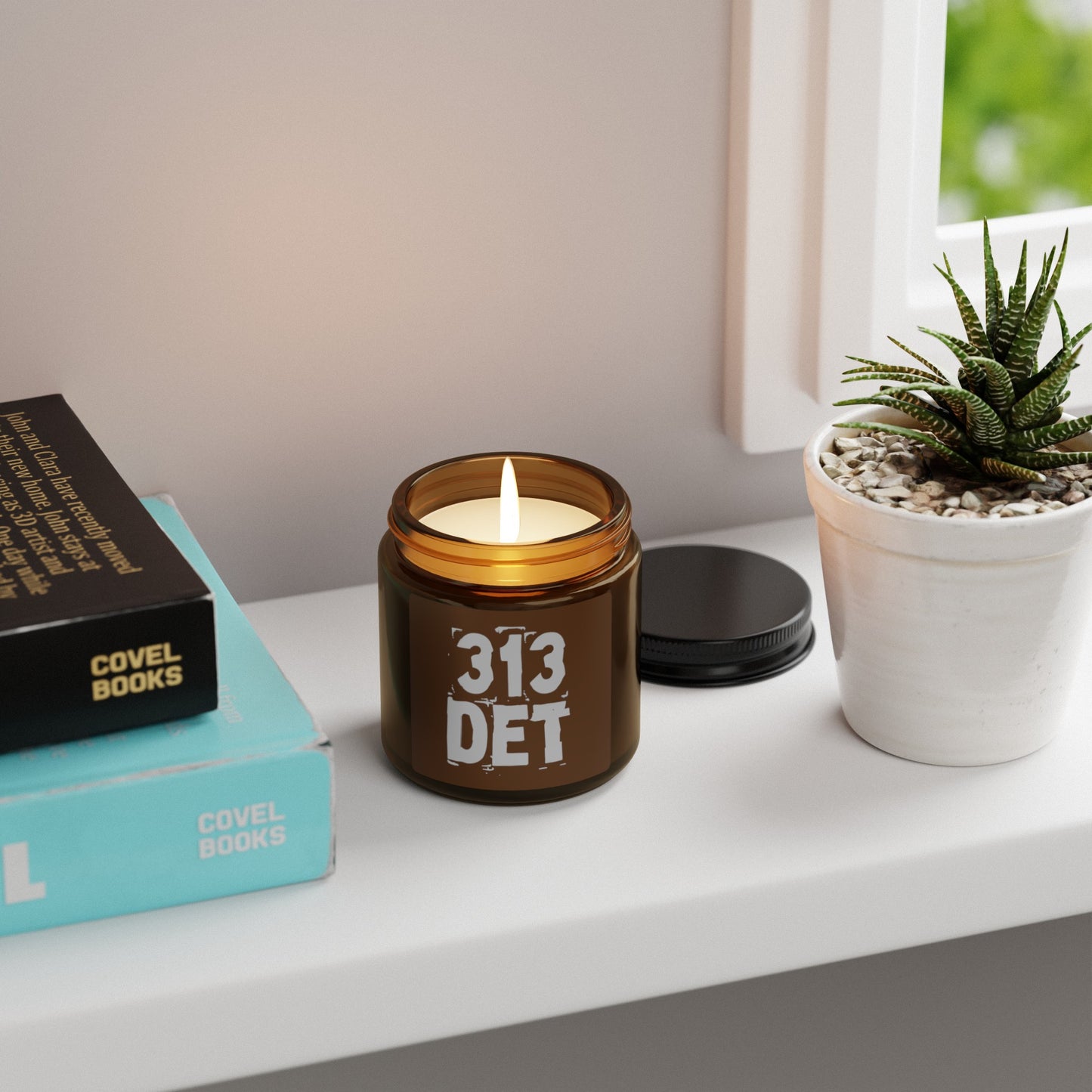 It’s The D For Me Scented Soy Candle (Multi-Size, Amber Jar)