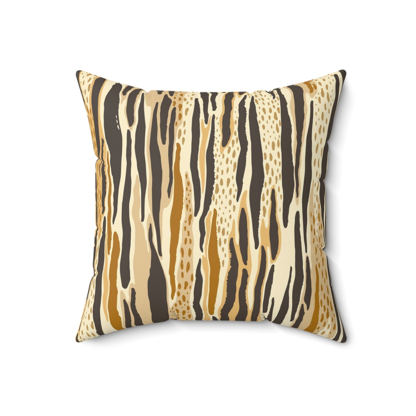 African Prints Accent Spun Polyester Square Pillow