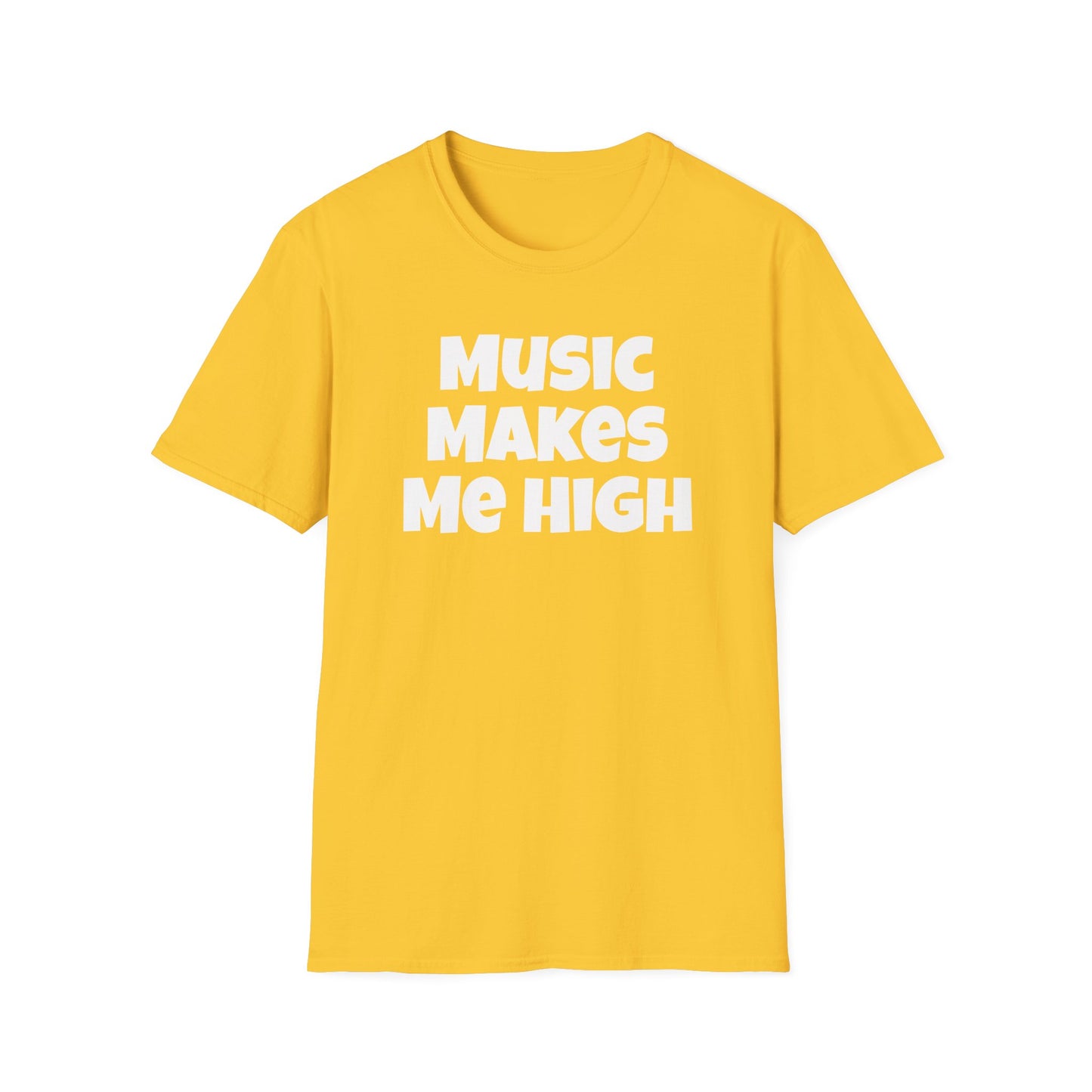 Music Makes Me High Unisex Softstyle T-Shirt