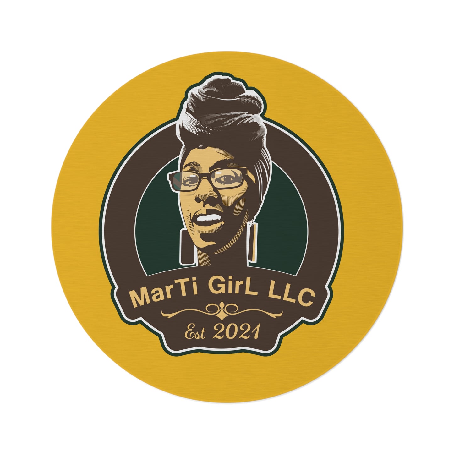 MarTi GirL Logo Round Rug