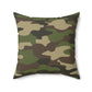 Camo n Cocoa Spun Polyester Square Pillow