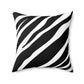 Zebra Print Spun Polyester Square Pillow