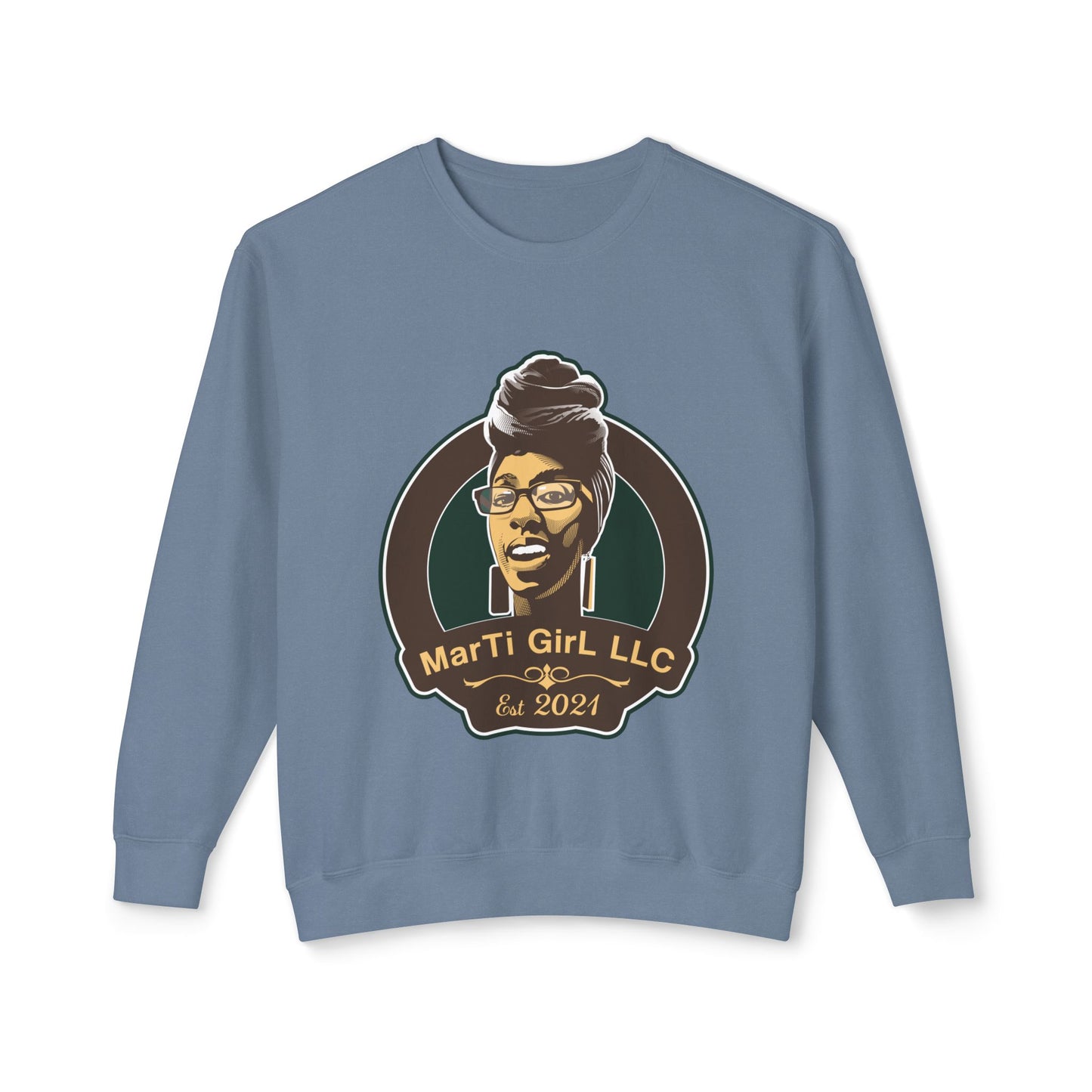 MarTi GirL Logo Unisex Lightweight Crewneck Sweatshirt