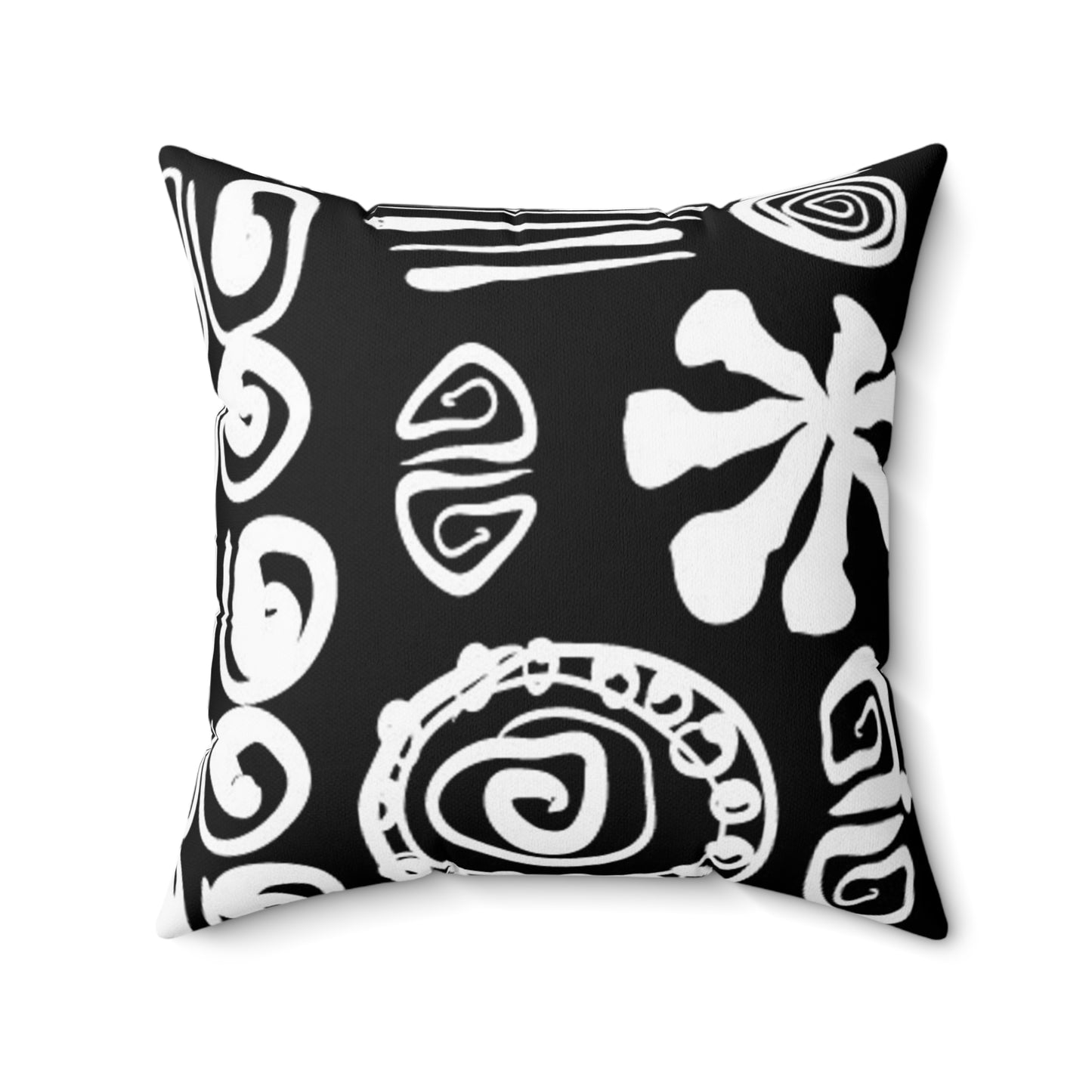 African Print Spun Polyester Square Pillow