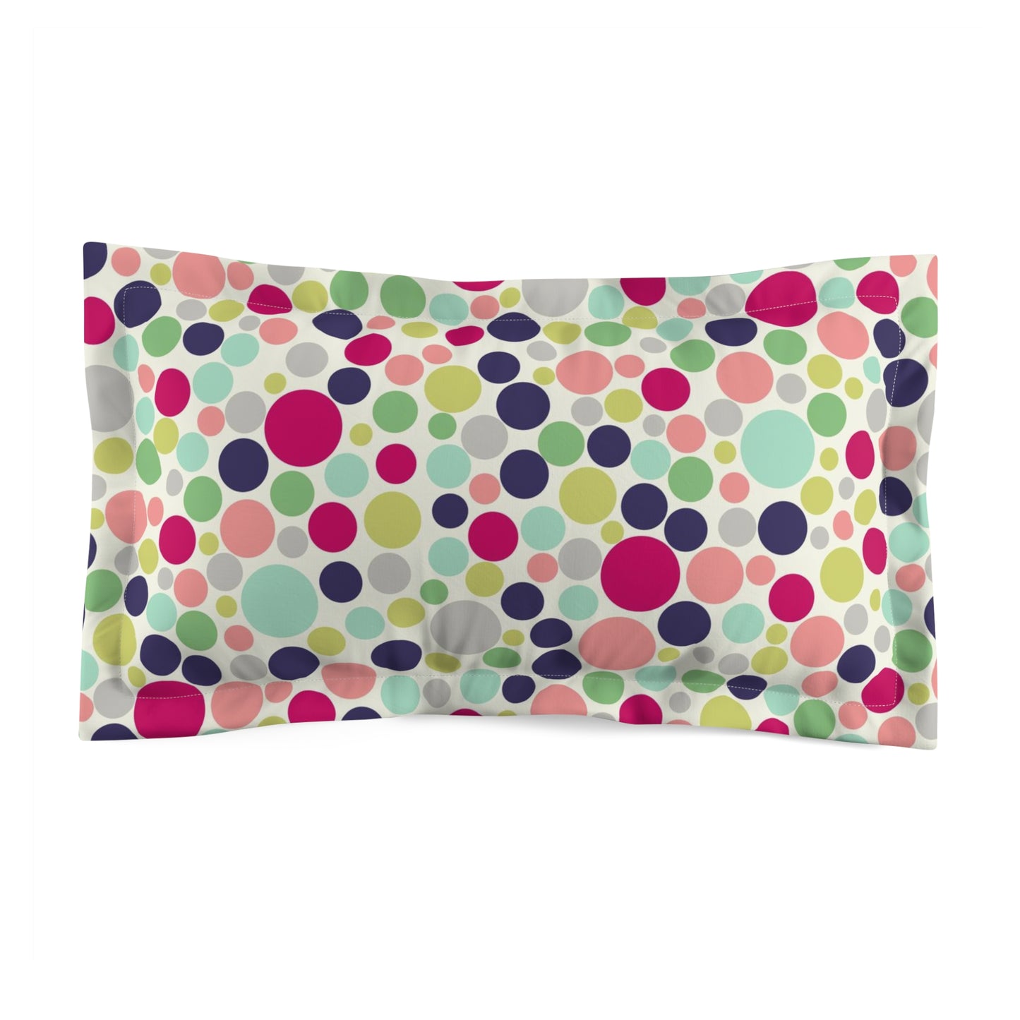 Polka Dots Multi Colors Microfiber Pillow Sham