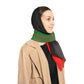 Red Black Green Poly Scarf