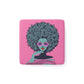 Afro Wombman Porcelain Magnet, Square