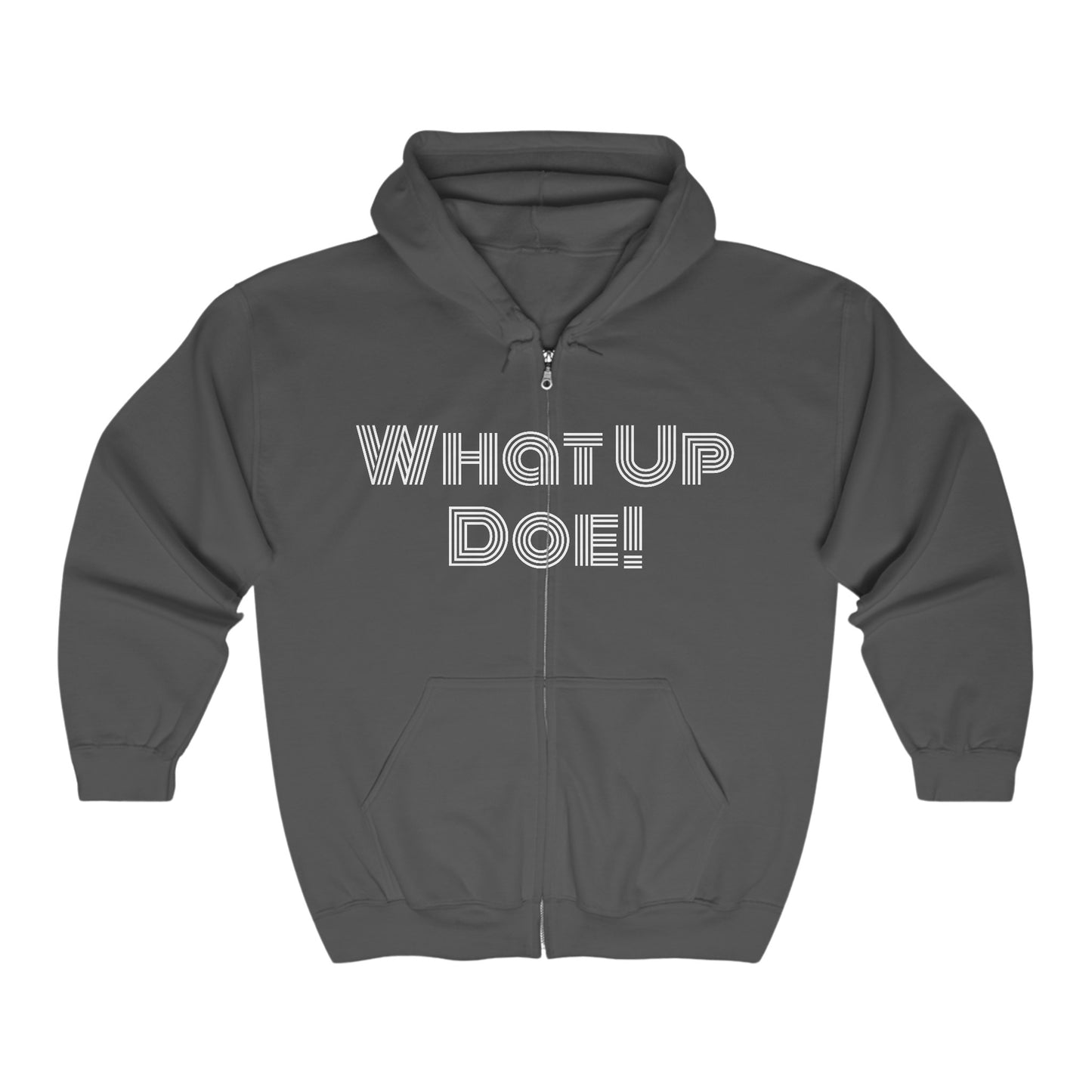 What Up Doe! 313 DET Unisex Heavy Blend™ Full Zip Hooded Sweatshirt