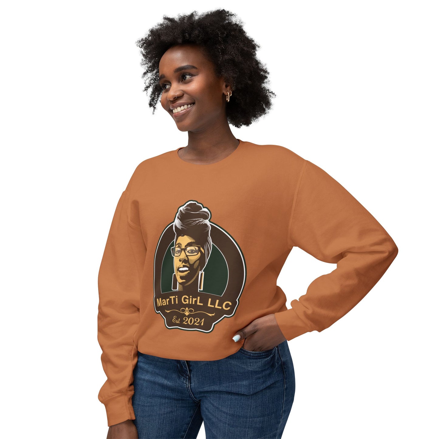 MarTi GirL Logo Unisex Lightweight Crewneck Sweatshirt