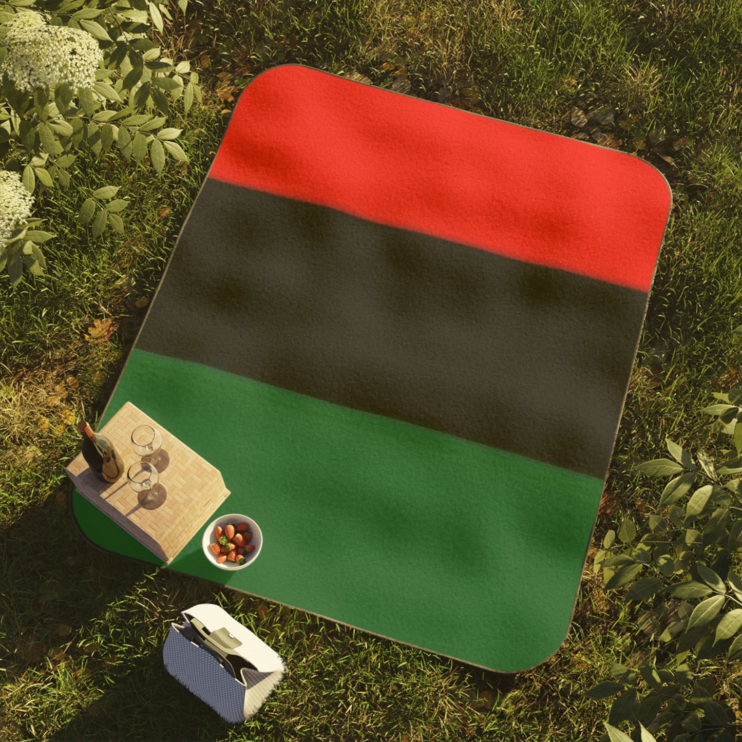 Red Black Green Picnic Blanket