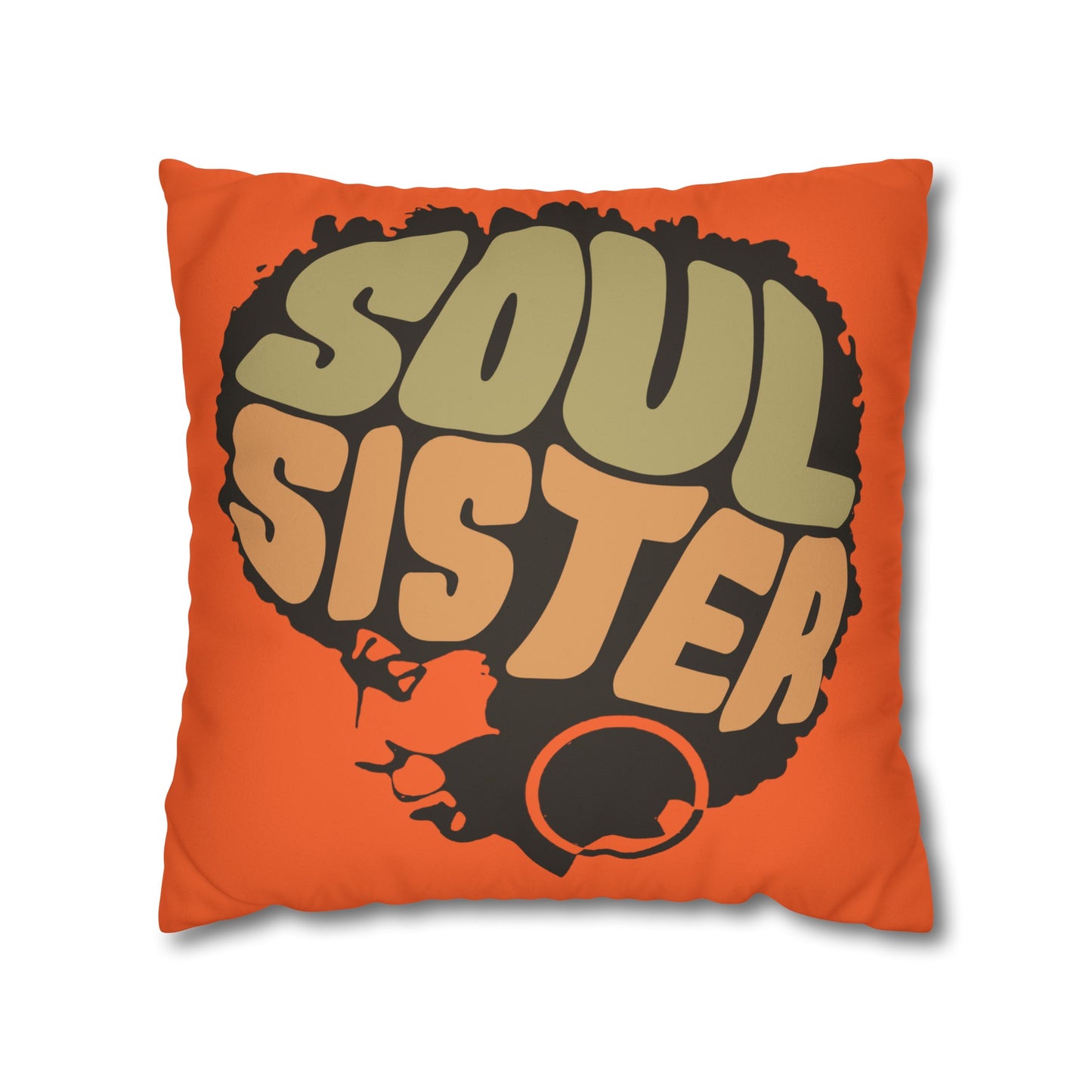 Soul Sista Faux Suede Square Pillowcase