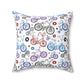 Bike Life Faux Suede Square Pillow