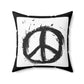 Peace Sign Spun Polyester Square Pillow