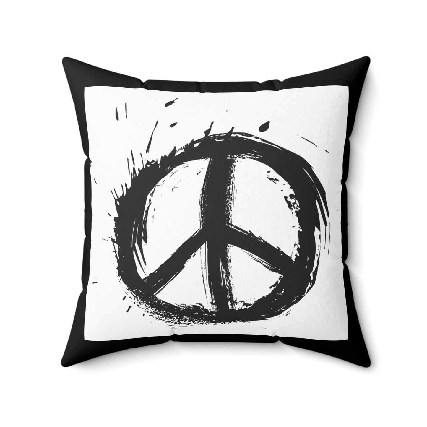 Peace Sign Spun Polyester Square Pillow