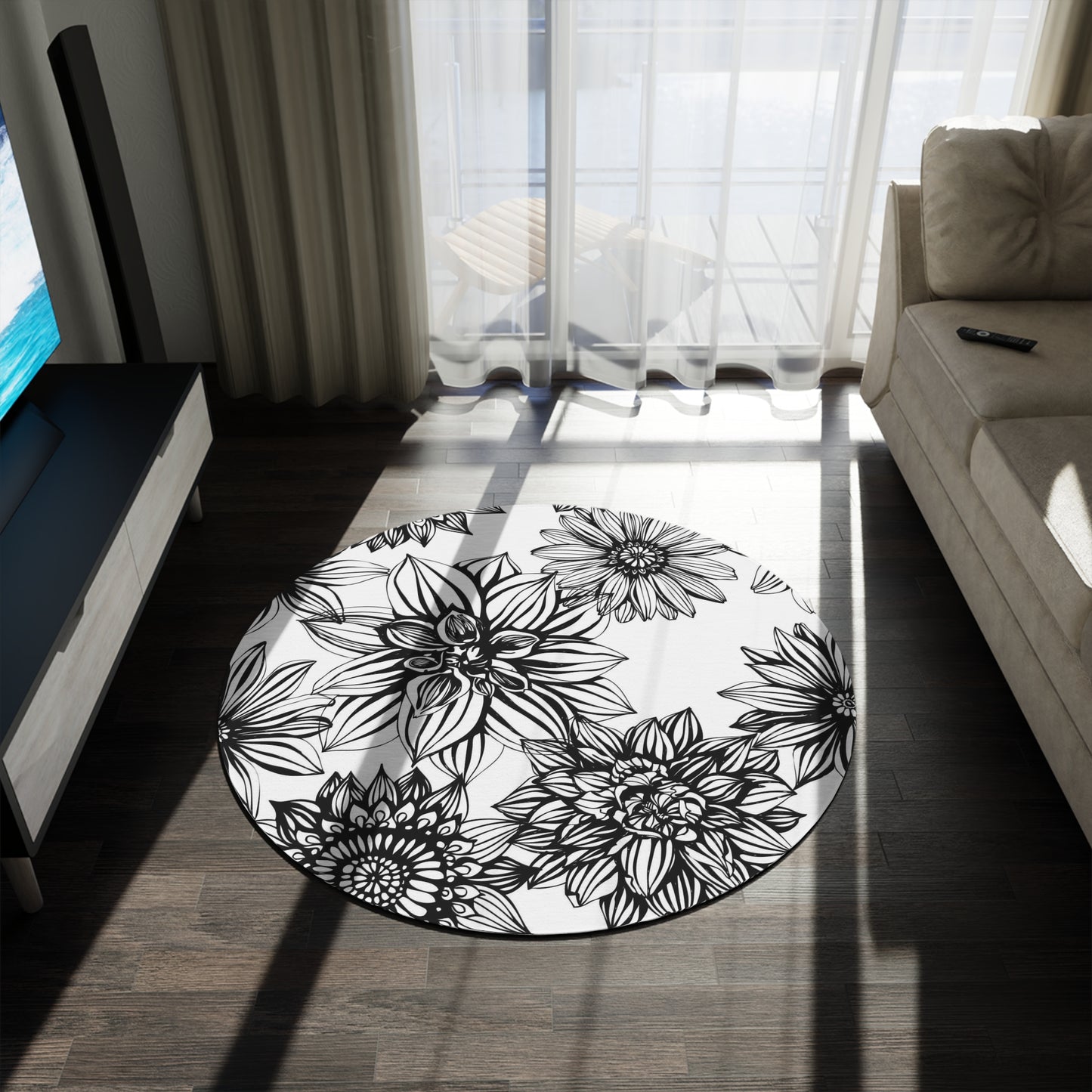 Flower Power Round Rug