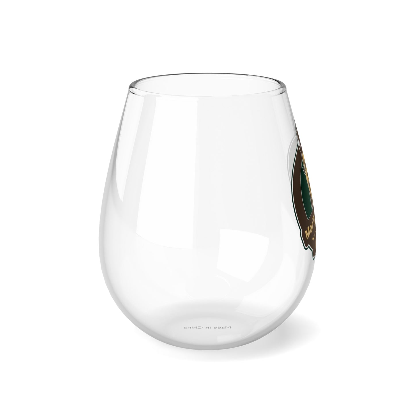 MarTi GirL Logo Stemless Wine Glass, 11.75oz