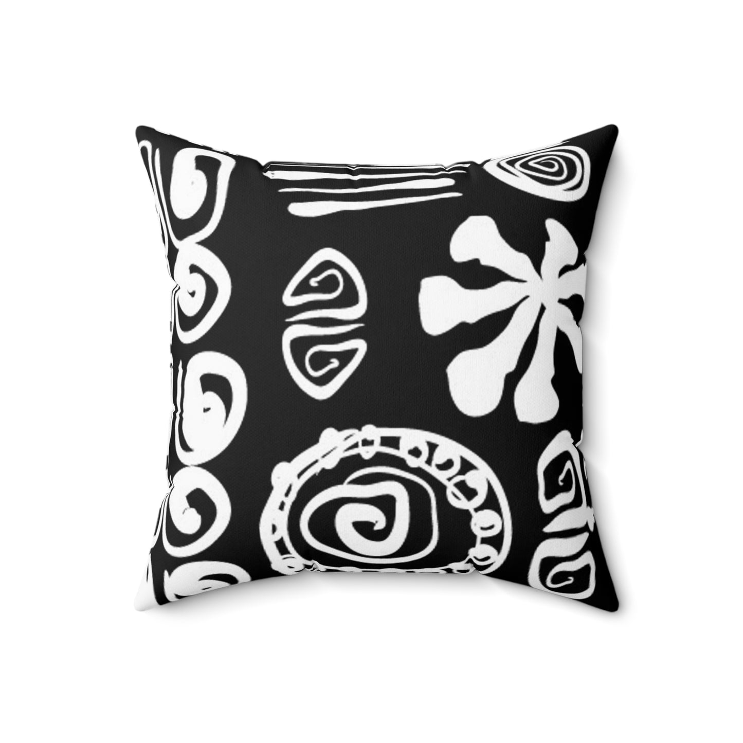 African Print Spun Polyester Square Pillow