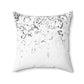 I L O V E Music Spun Polyester Square Pillow