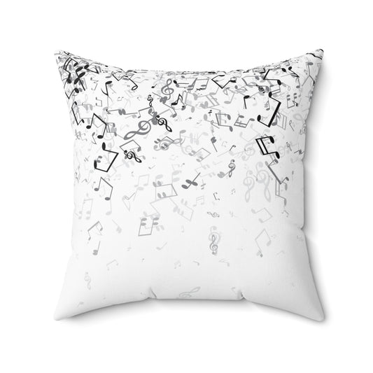 I L O V E Music Spun Polyester Square Pillow