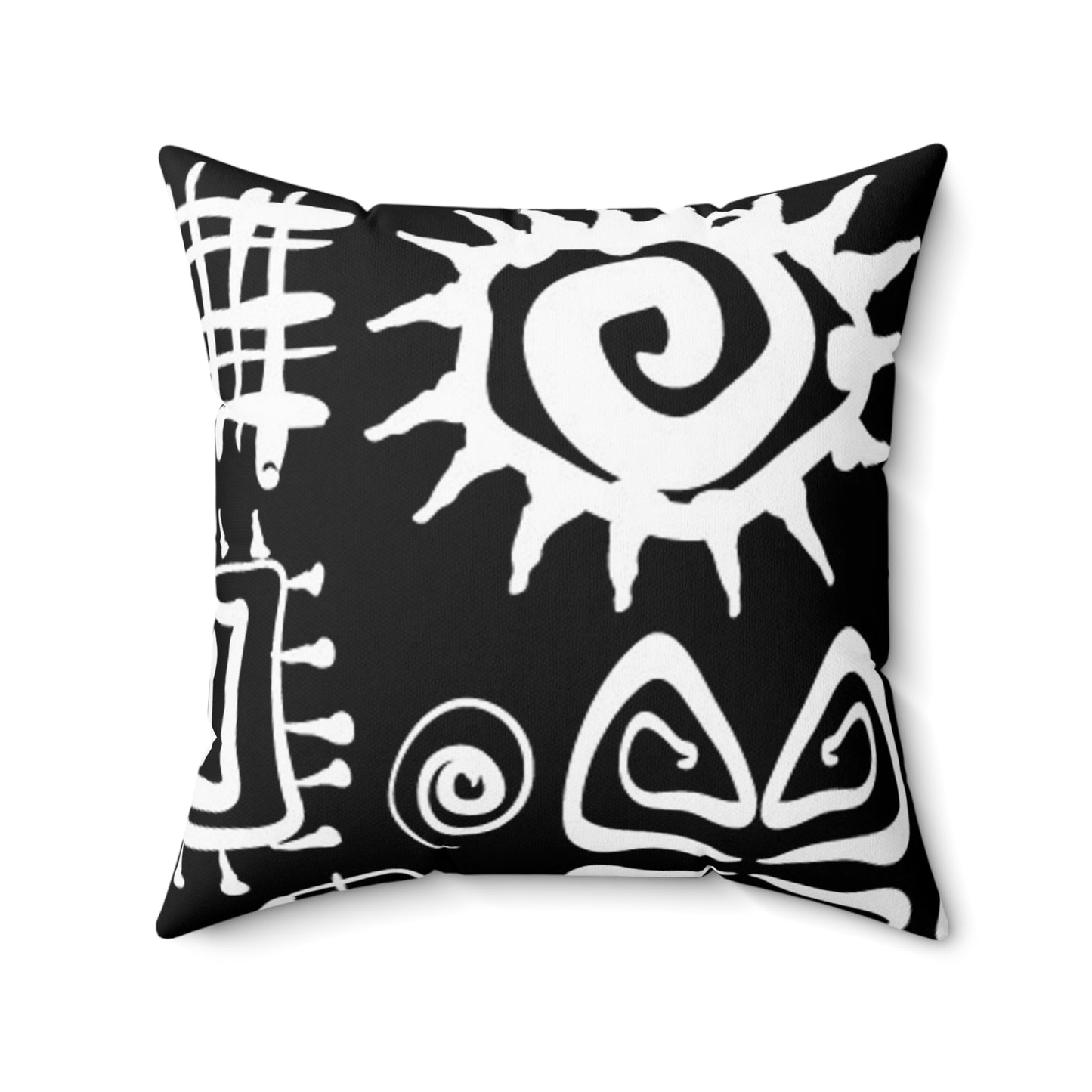 African Print Spun Polyester Square Pillow