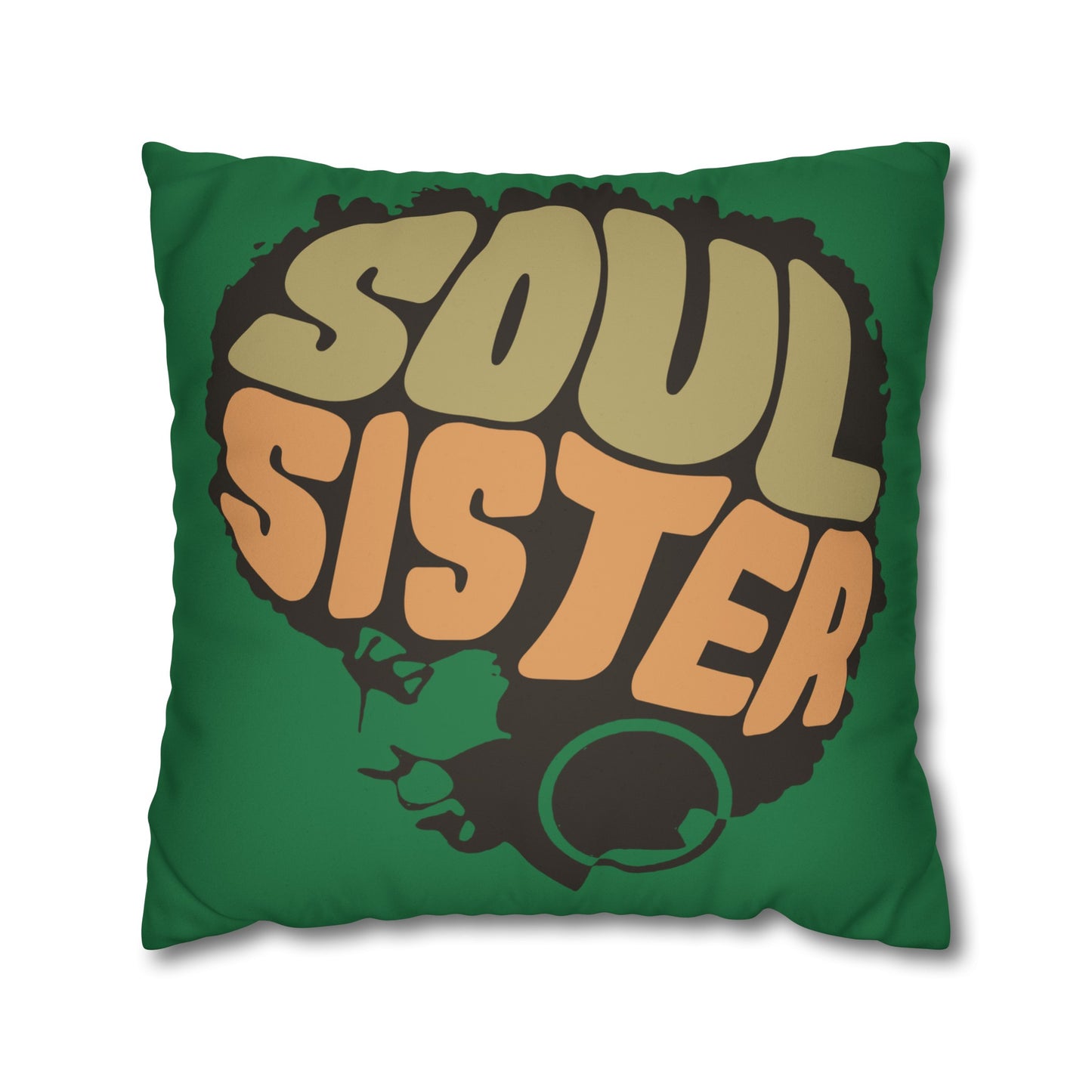 Soul Sista Faux Suede Square Pillowcase