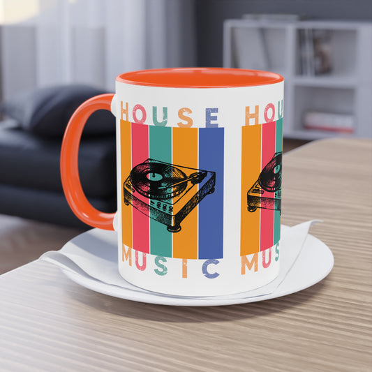 Two-Tone For The Love of House Music Coffee Mug, 11oz