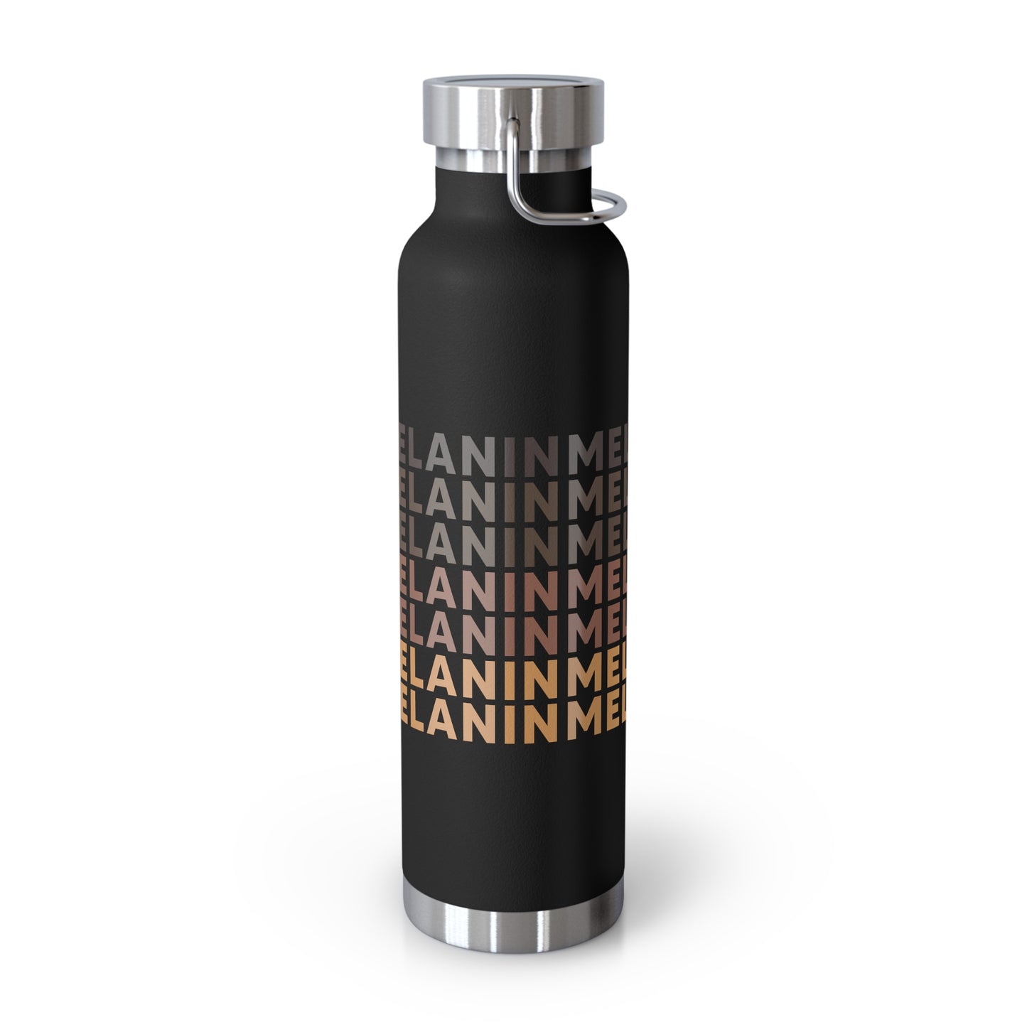 Melanin Vacuum Insulated Bottle, 22oz - Black