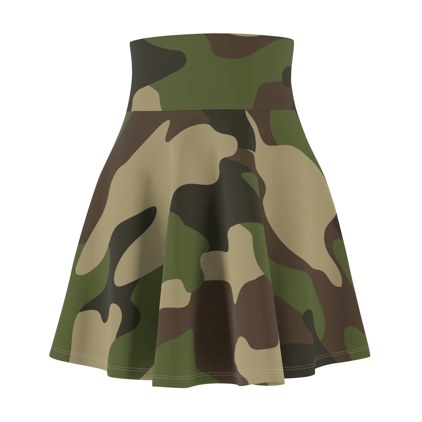 Camo Print Lovers Women's Skater Skirt (AOP)