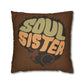 Soul Sista Faux Suede Square Pillowcase