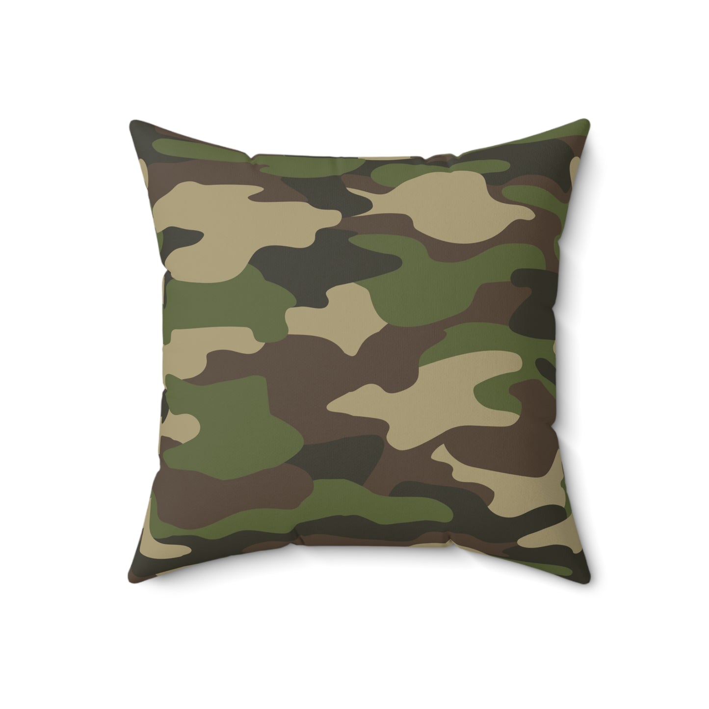 Camo n Cocoa Spun Polyester Square Pillow