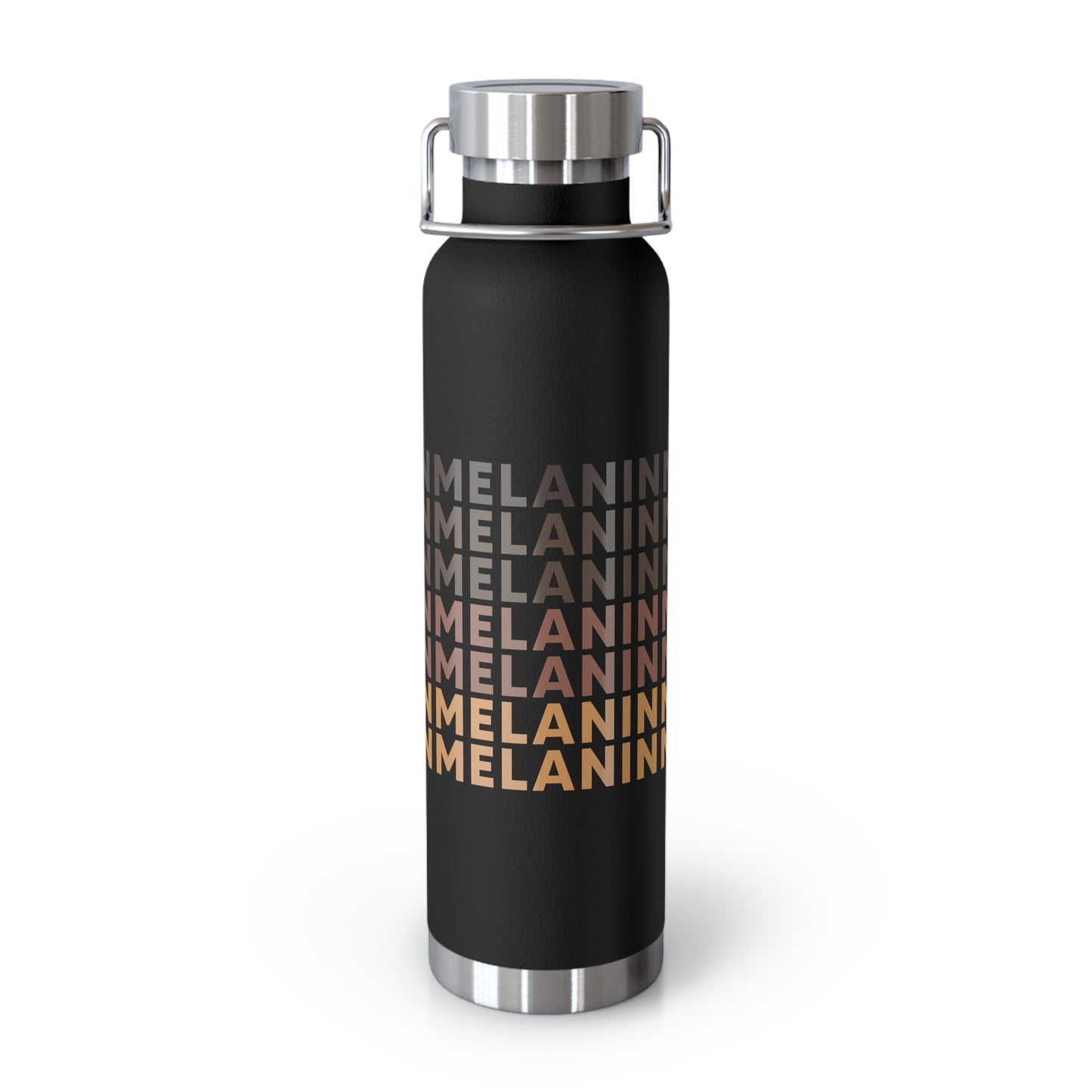 Melanin Vacuum Insulated Bottle, 22oz - Black