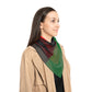 Red Black Green Poly Scarf