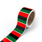 Red Black Green Square Sticker Label Rolls