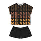 Women's Melanin Short Pajama Set - Black