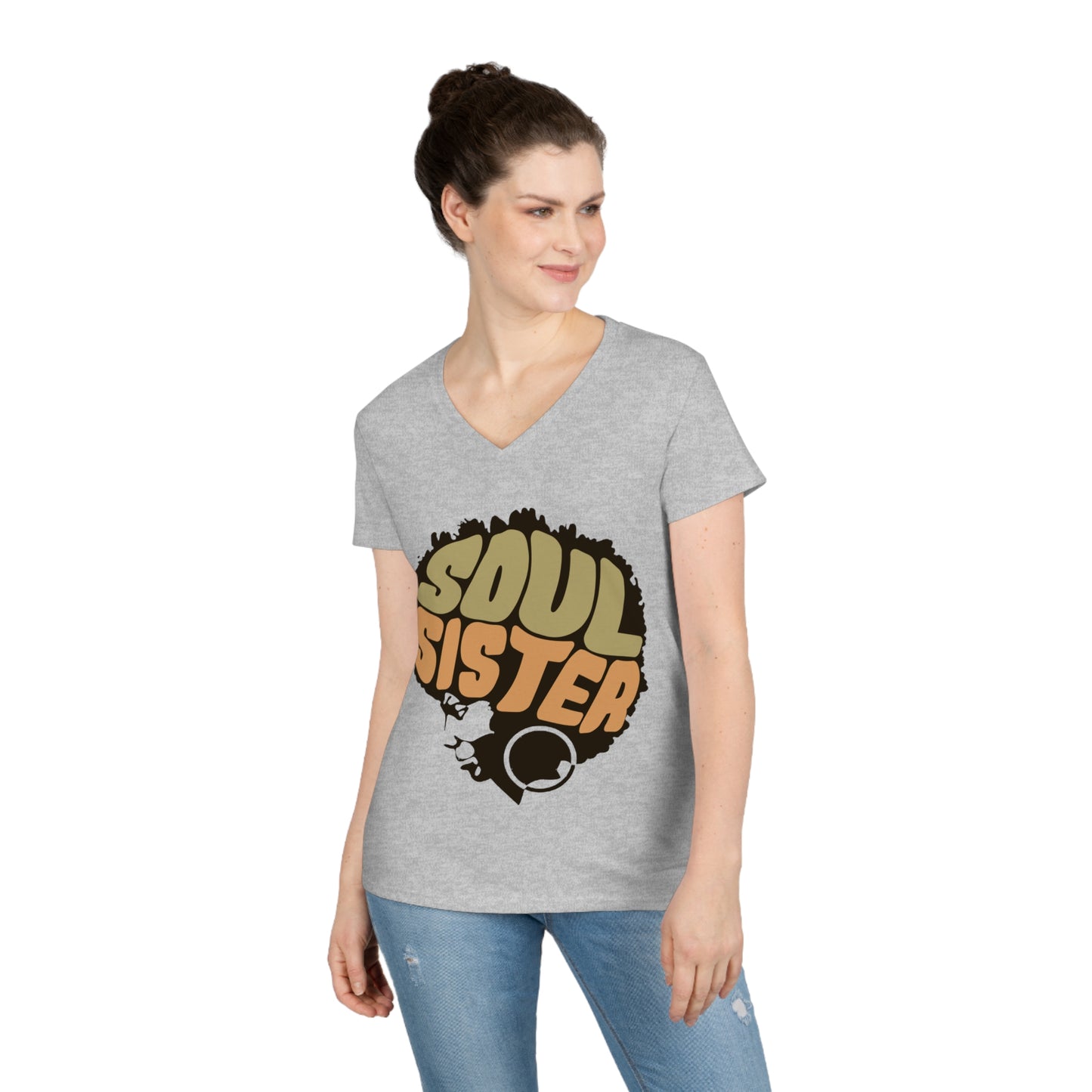 Soul Sista Ladies' V-Neck T-Shirt