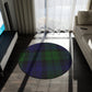 Plaid Print Round Rug