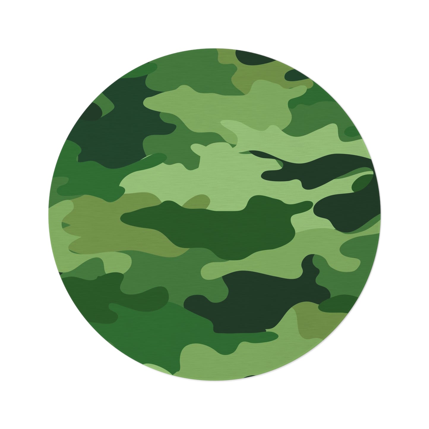 I Love GREEN Camo Too Round Rug