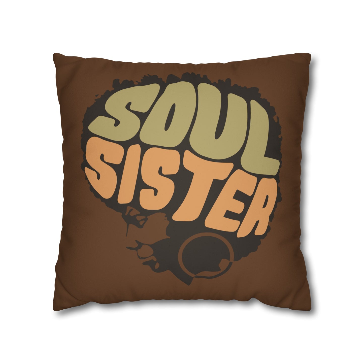 Soul Sista Faux Suede Square Pillowcase