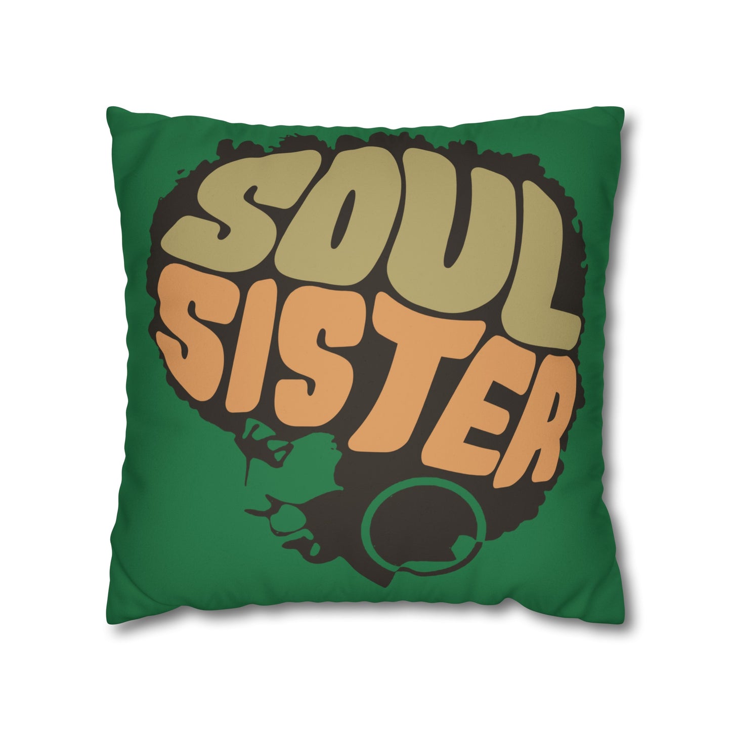 Soul Sista Faux Suede Square Pillowcase