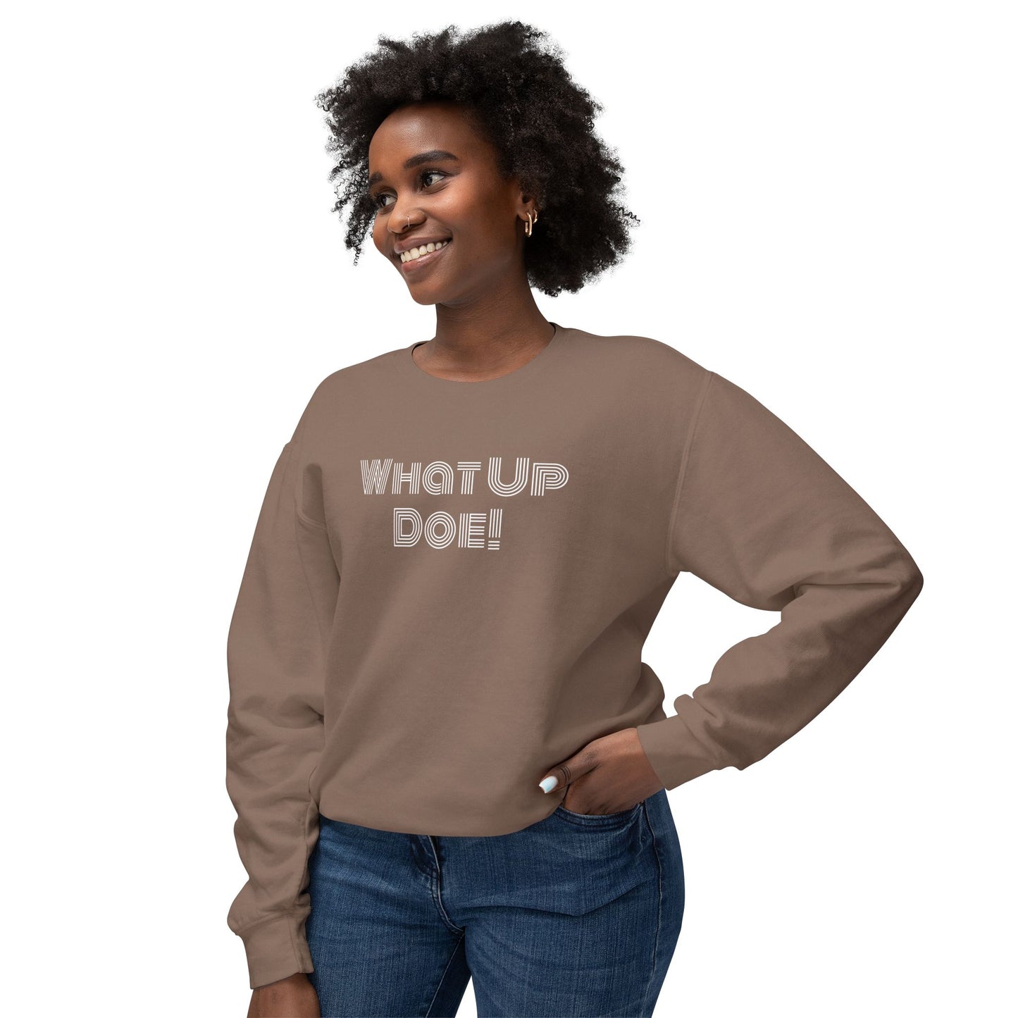 What Up Doe! 313 DET Unisex Lightweight Crewneck Sweatshirt