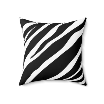 Zebra Print Spun Polyester Square Pillow