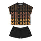 Women's Melanin Short Pajama Set - Black