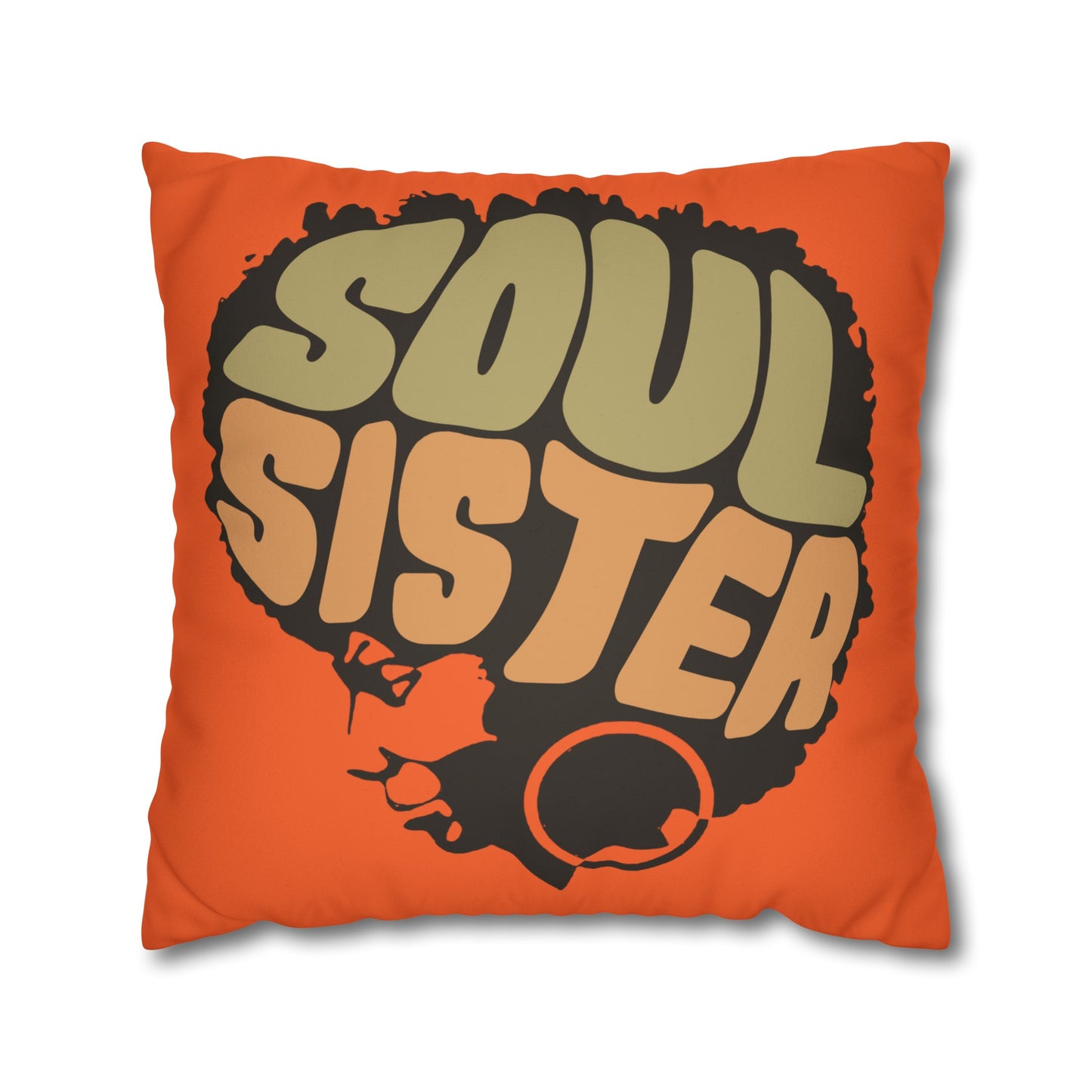 Soul Sista Faux Suede Square Pillowcase