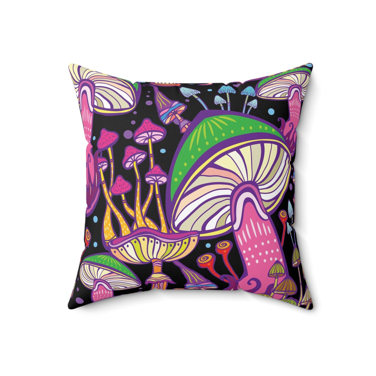 Shrooms Spun Polyester Square Pillow