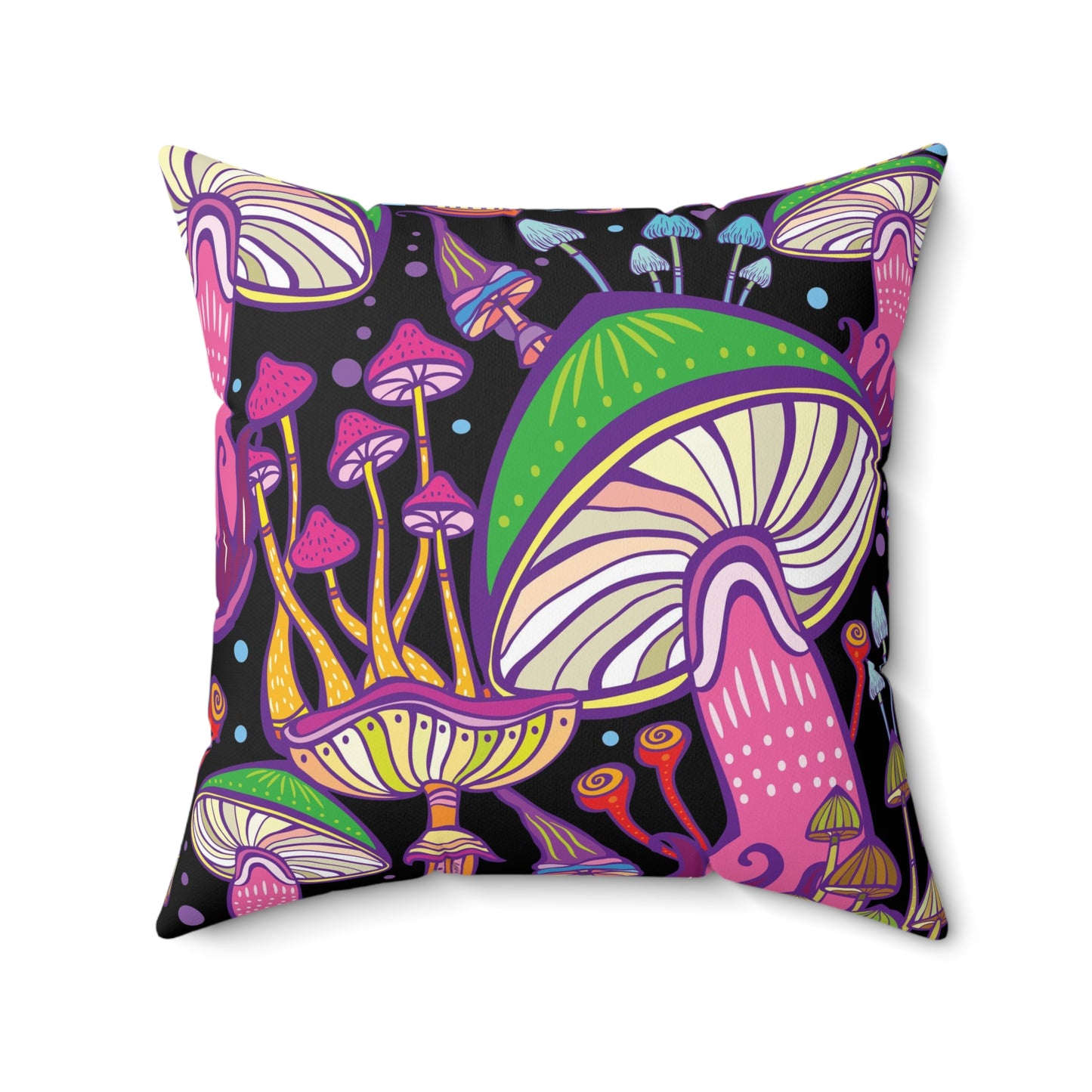 Shrooms Spun Polyester Square Pillow