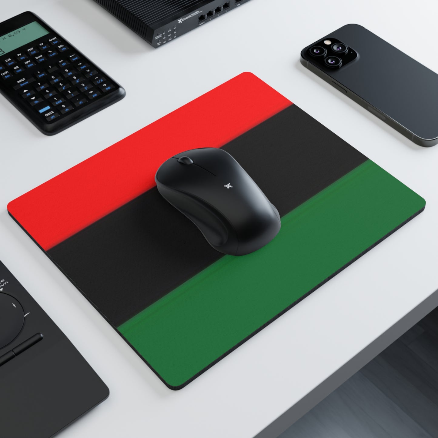 Red Black Green Rectangular Mouse Pad