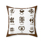 Adinkra Symbols Spun Polyester Square Pillow