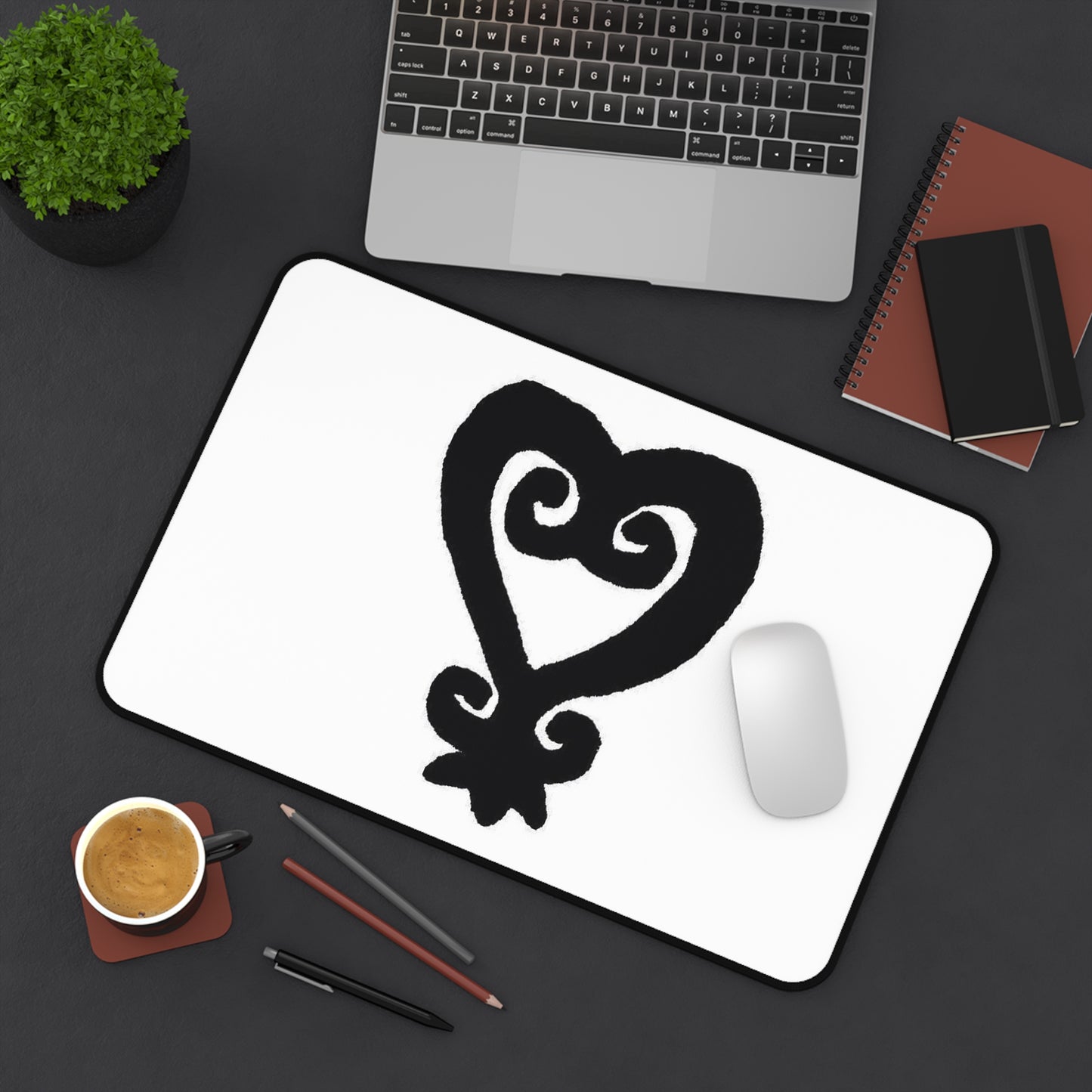 Sankofa Heart Desk Mat