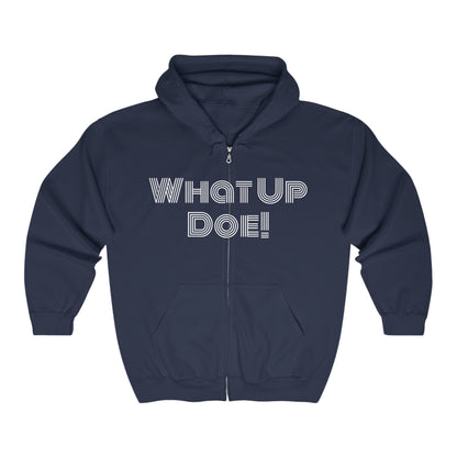 What Up Doe! 313 DET Unisex Heavy Blend™ Full Zip Hooded Sweatshirt