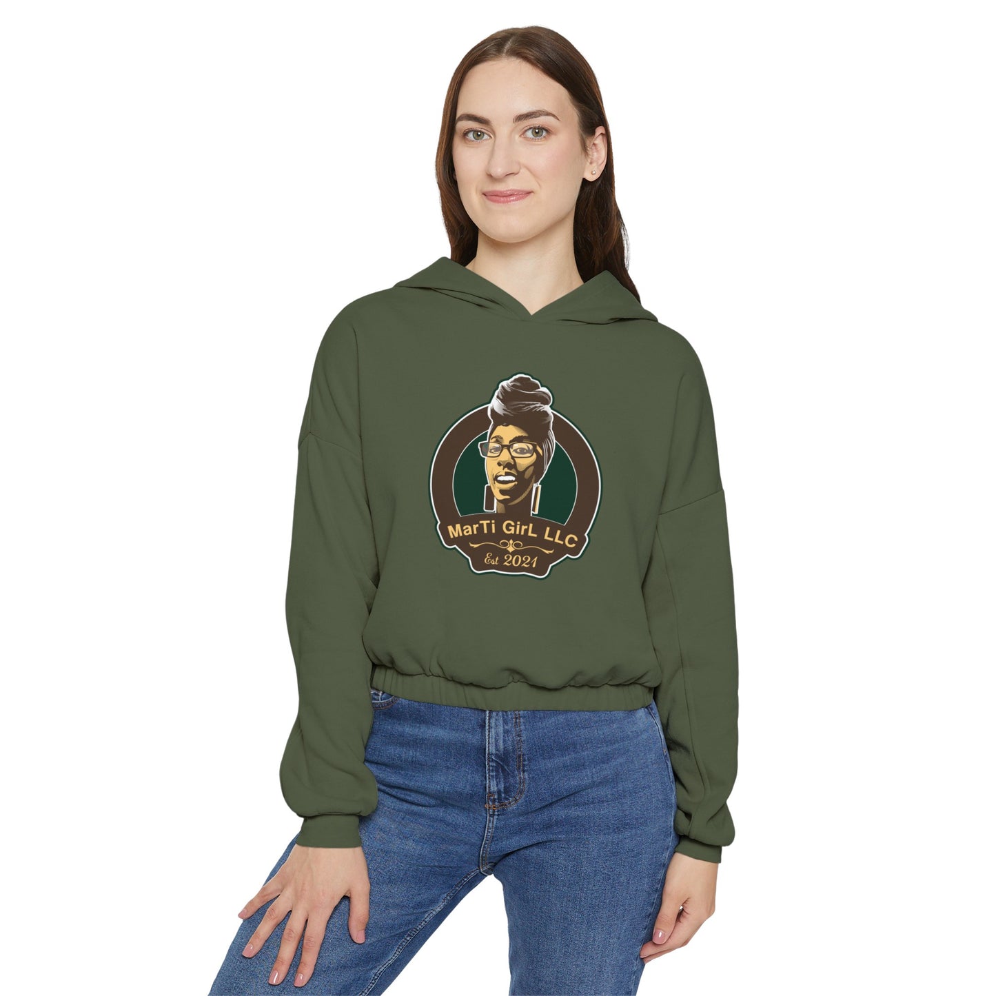 MarTi GirL Logo Women's Cinched Bottom Hoodie